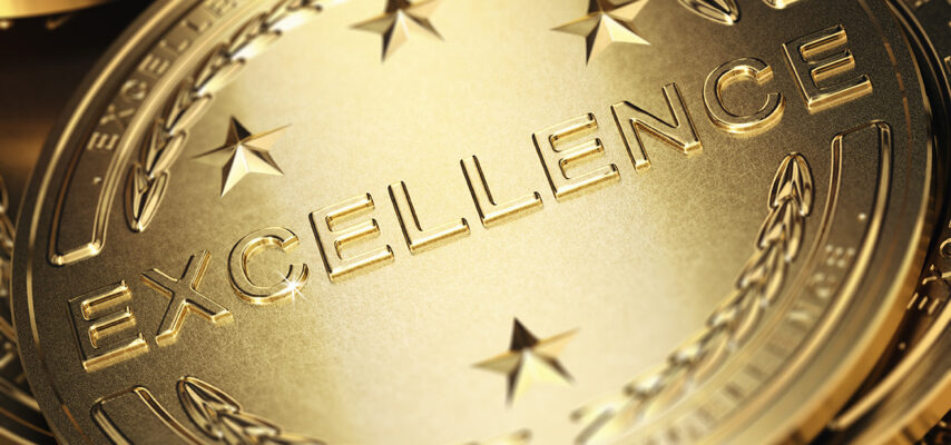 Gold award with 